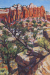 Under the Circle Cliffs pastel by Jeff Potter SOLD