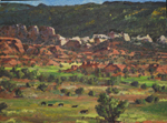 TorreyUtah view - plein air oil painting by Jeff Potter AVAILABLE