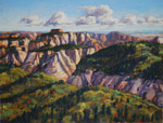 Zion view from Lava Point plein air pastel by Jeff Potter AVAILABLE