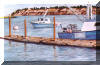 Blue Boats at Kenai, Alaska Dock pastel by Jeff Potter AVAILABLE