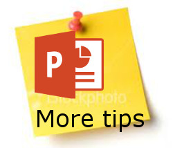 sticky note with powerpoint icon and tutorial