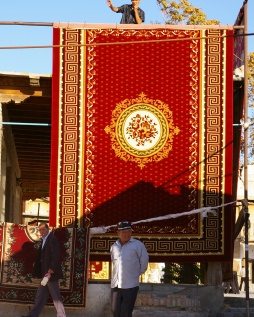 Rug dealers in Bukhara, Uzbekistan