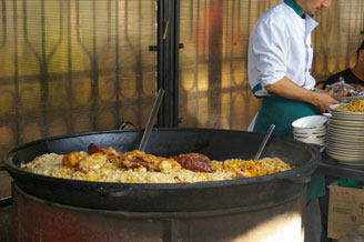 Pilav stand in Tashkent, Uzbekistan