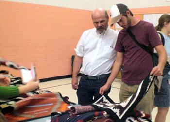 mark and student and navajo rugs