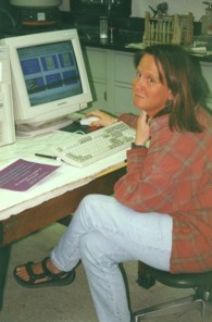 Ingrid in our lab, April 1999