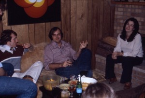 George at a party, 1977