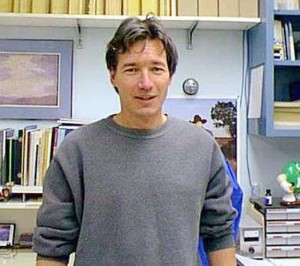 John Hnida in lab, 1997 or 1998