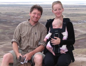 Mike, Megan and Abbi in the Painted Desert, May 2008
