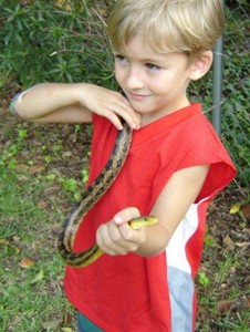 Christian with a snake!