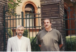 Steve with Dr. Molnar, Budapest, early 1990s