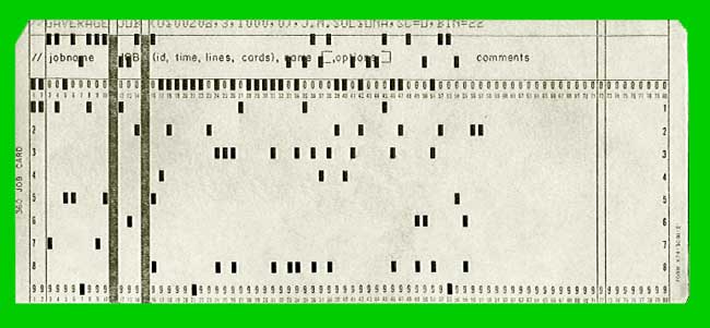 IBM 360 Punch Card