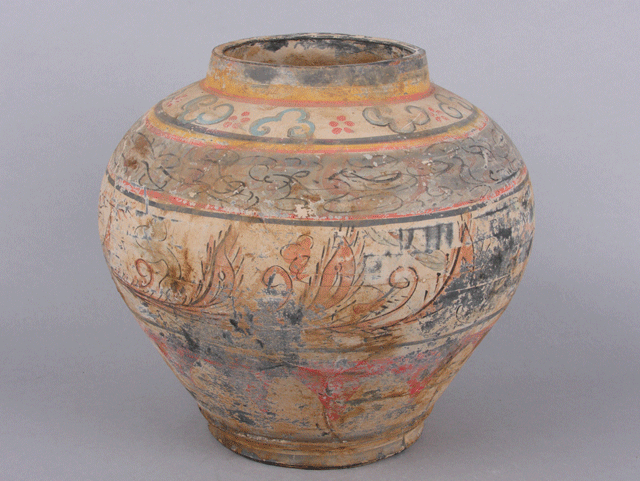 Painted jar Painted jar