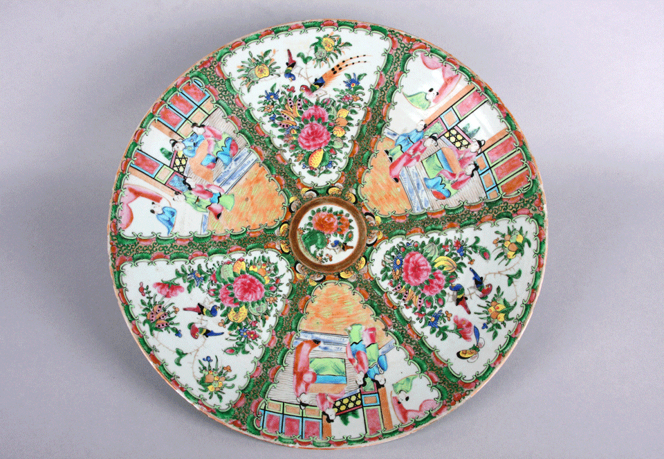 Rose Medallion serving plate