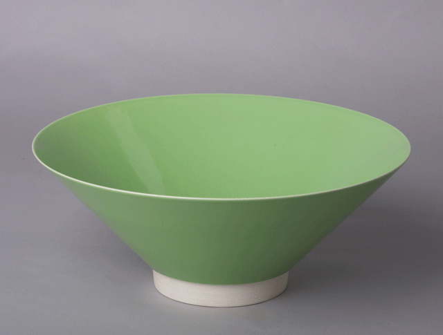 Contemporary green glaze bowl