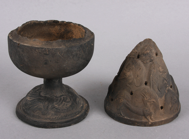 Han dynasty censer base and lid