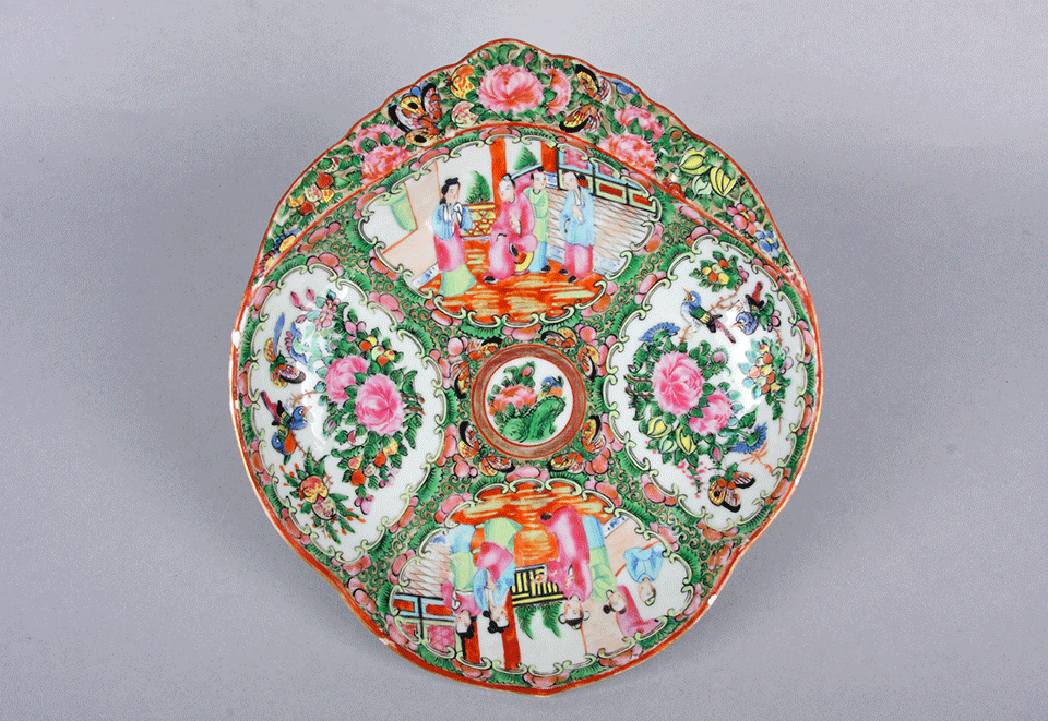 Rose Medallion serving dish